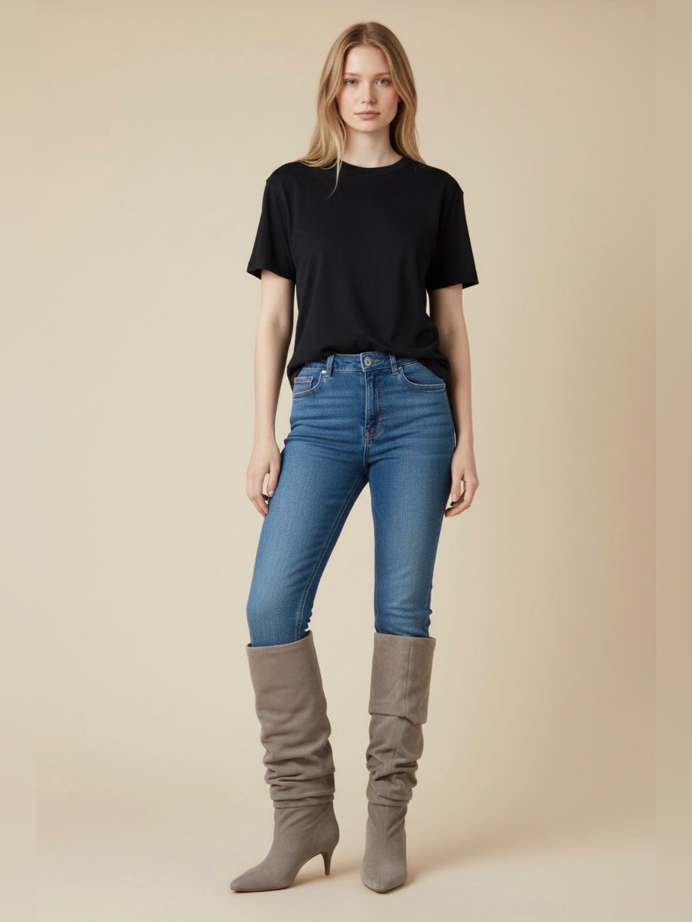♥️♥️ I.N.C International Concepts Women's Demiya Slouchy Boots - True Taupe 8.5M